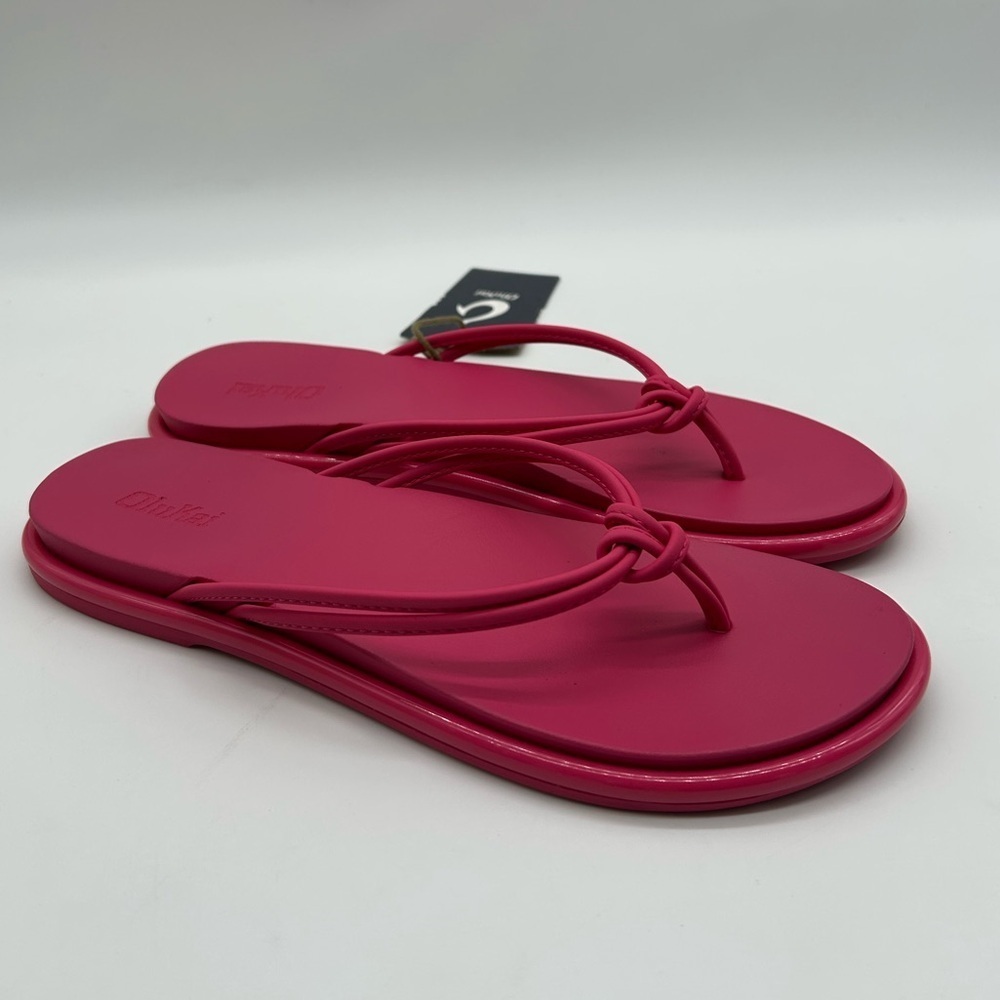 Olukai Women’s ‘Aka Sandals – Pink Plumeria | Size 8 (W8 / EUR 38) New With Tag - Picture 1 of 7